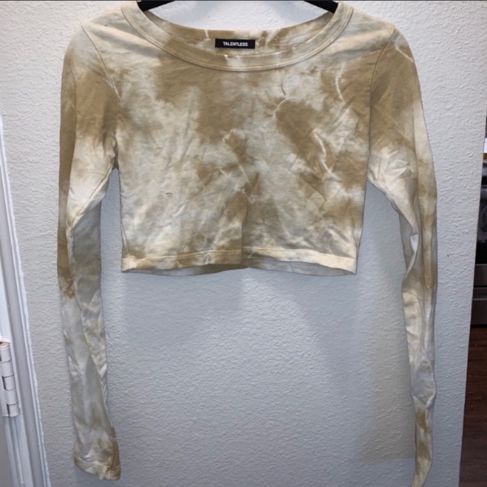 Talentless Tie Dye Long Sleeve Crop Top
